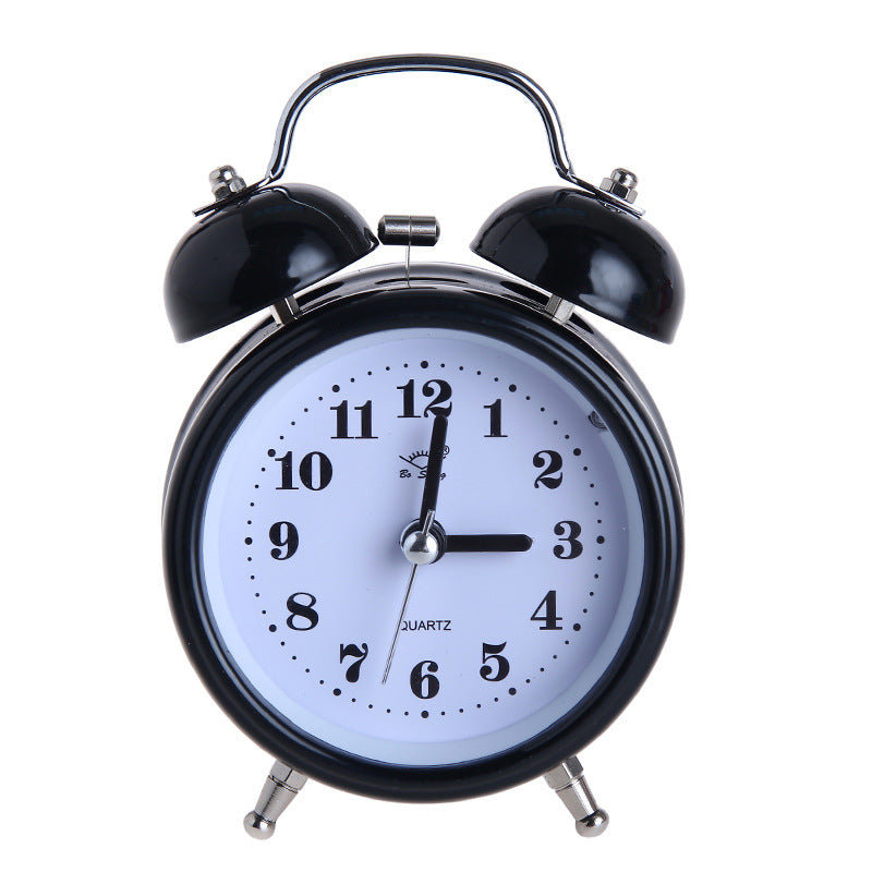 Love-shaped creative bell alarm clock mute with night light personalized gifts promotional alarm clock manufacturers wholesale
