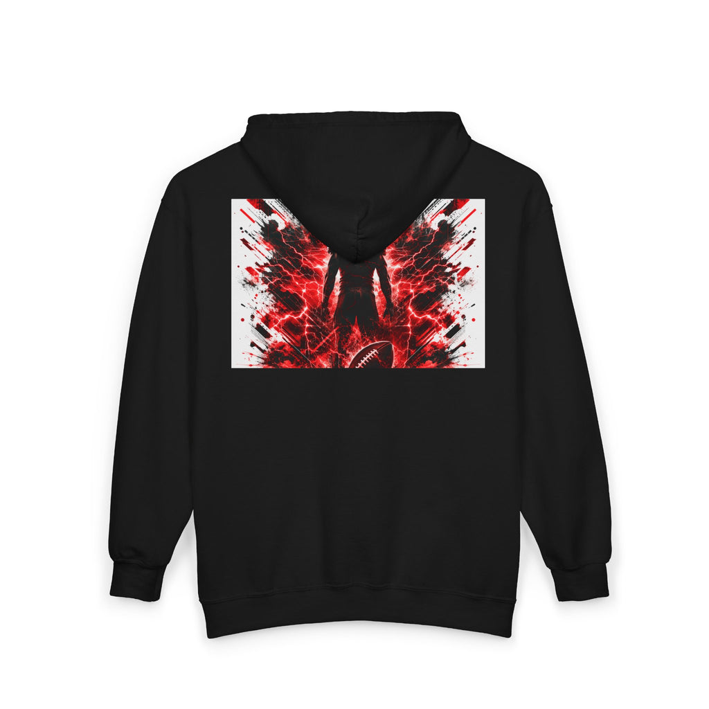 Cyberpunk Motorcycle Hoodie — Neon Rider Full-Zip Sweatshirt