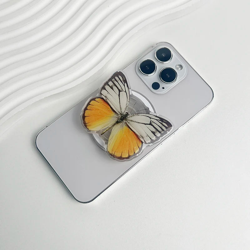 Butterflies Magnetic Mobile Phone Stand Creative Resin Butterflies Magnetic Mobile Phone Stand Custom Phone Socket Holder Grip