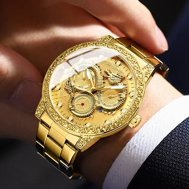 Binbond B3030 3030 Casual Wristwatch Waterproof Luminous Date Stainless Steel High Quality Men Watch Luxury Quartz Men's Watches