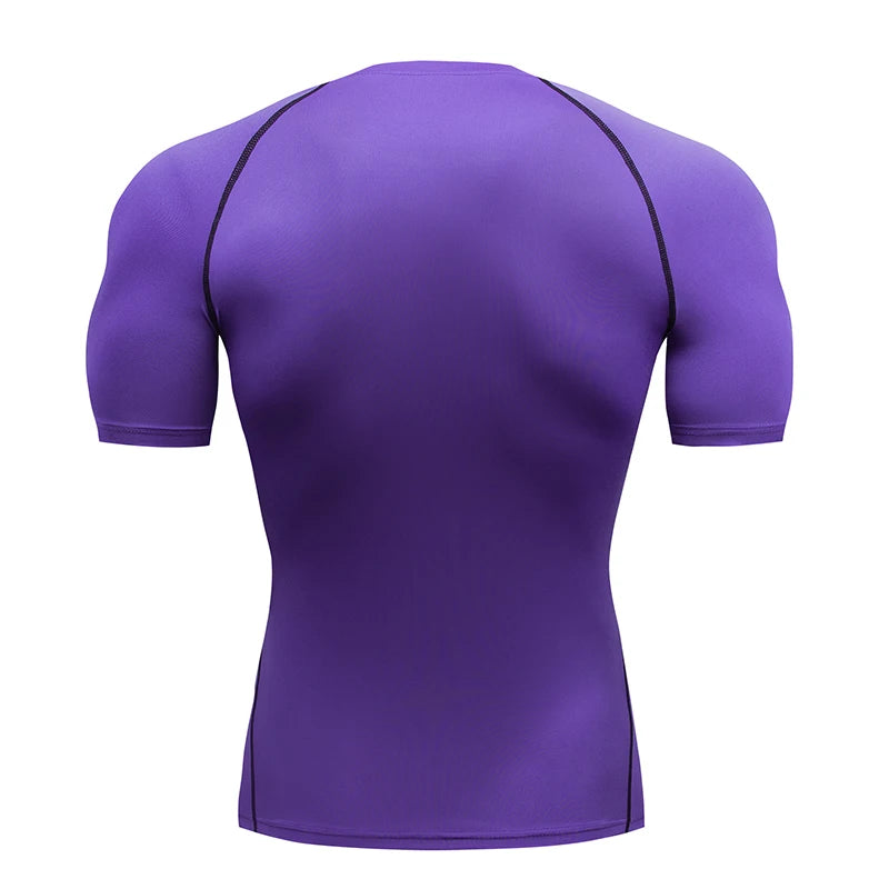 Men's Summer Sports Top Short-Sleeved Quick Drying T-Shirt for Fitness Jogging Volleyball Basketball Gym Fitness Sets