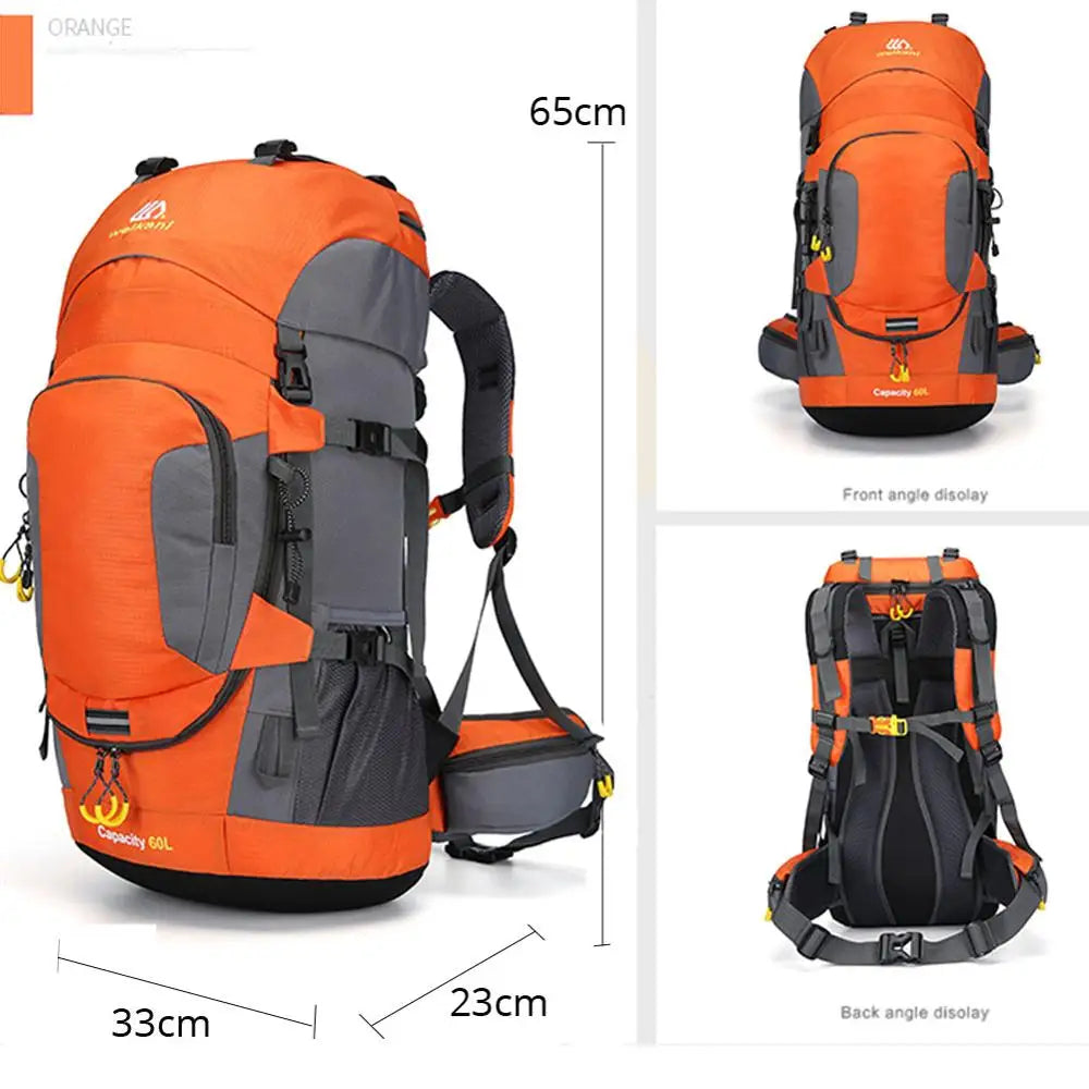 Sami Studio 60L Alligator Pattern Softback Unisex Fashion Backpack Shoe Compartment Outdoor Waterproof Zipper Nylon Resin Mesh