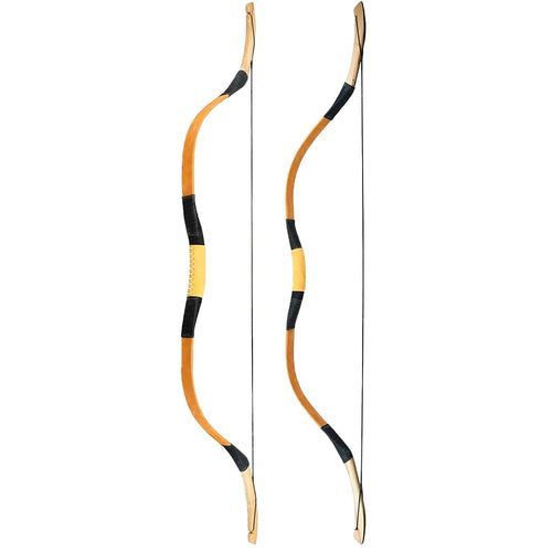 54'' Longbow Outdoor Archery Fiberglass Recurve Bow Set Horseback Shooting Mongolian Bow
