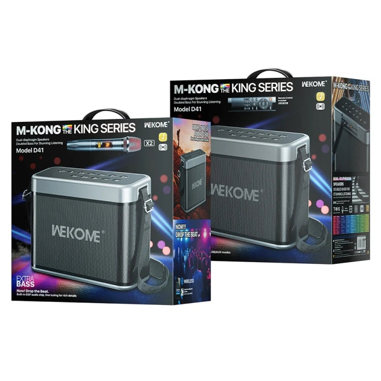 Dropshipping WEKOME D41 Kong the King 200W Outdoor Portable Wireless Speaker With Strap