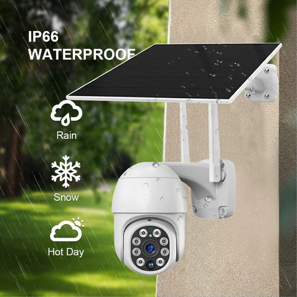 Tuya Wireless 3MP Solar Cameras 4G WiFi Colorful Night Vision PIR PTZ Camera Outdoor Vision Pro CCTV Camera