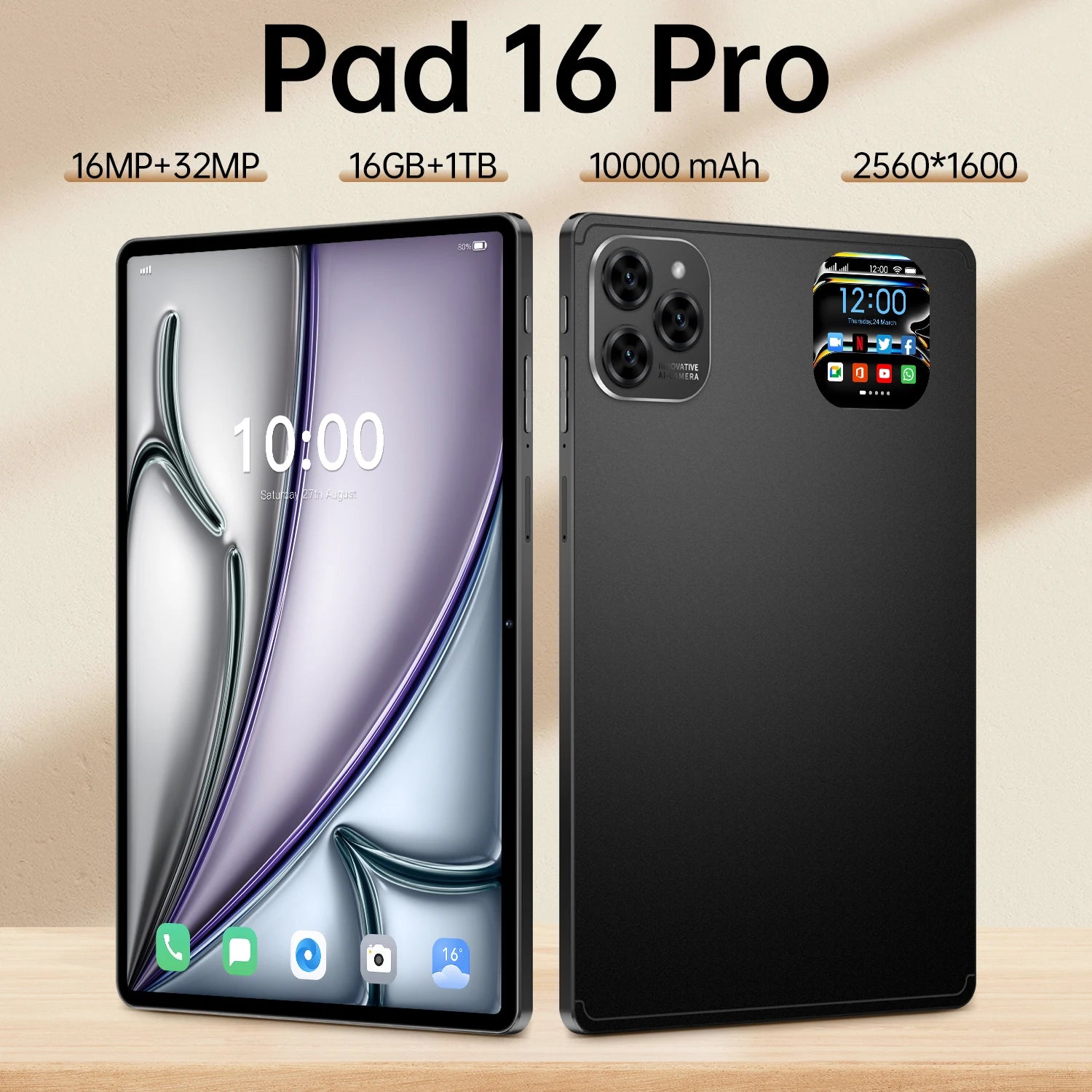 Bulk Sale 10-Core  16 Pro MetalBody 10.1\"HD Smart Tablet for Education 4G 5G Android15 Smart Tablet for
