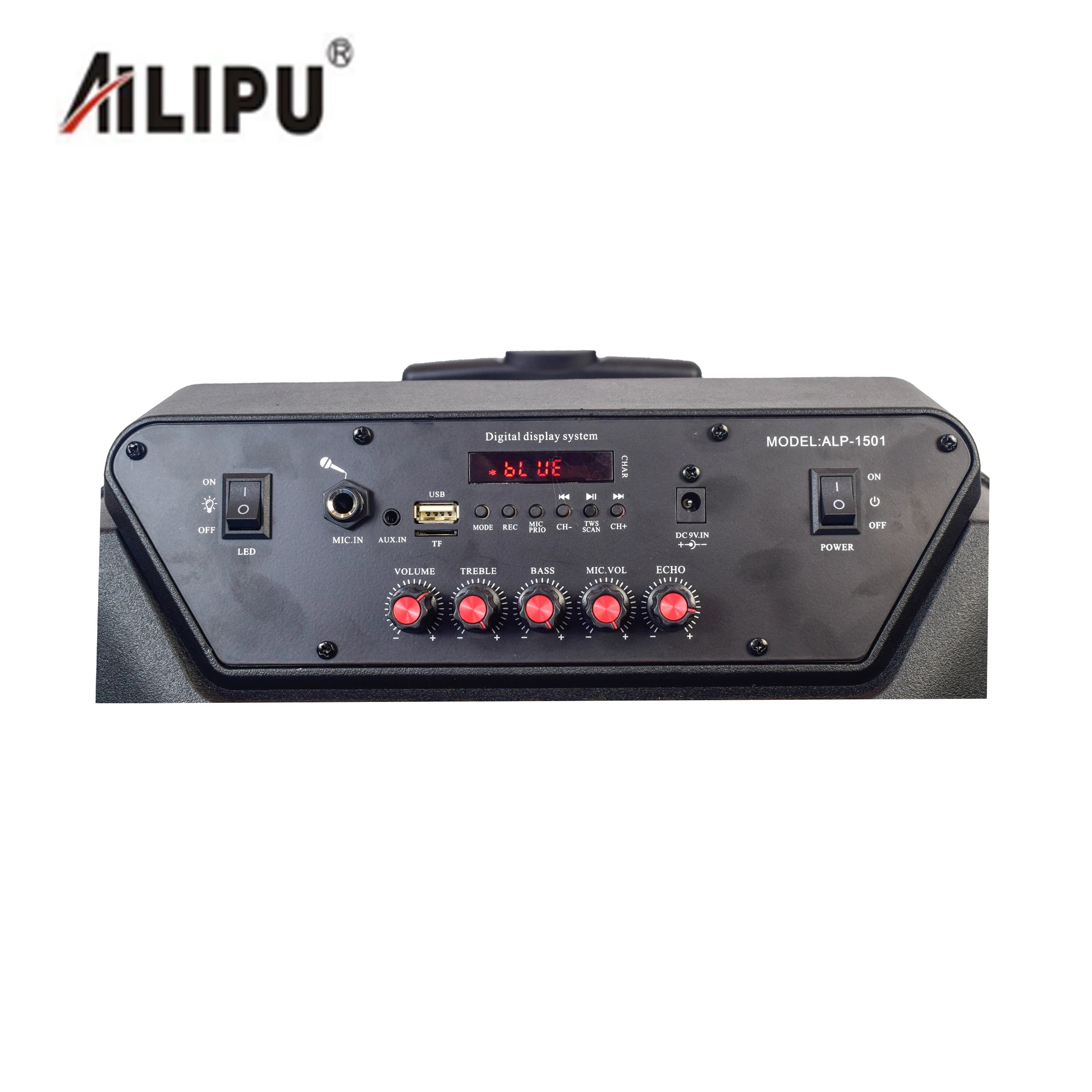 15'' Big Stock BT Speakers Caixa De Som Amplificada RGB  Light Outdoor Dj Sound System Trolley Speaker with Mic