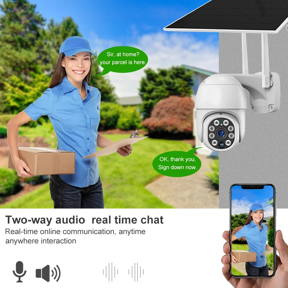 Tuya Wireless 3MP Solar Cameras 4G WiFi Colorful Night Vision PIR PTZ Camera Outdoor Vision Pro CCTV Camera