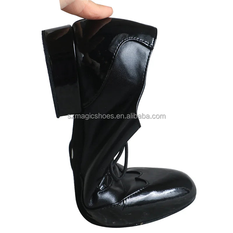 High Quality Dance Man Shoes Black Leather