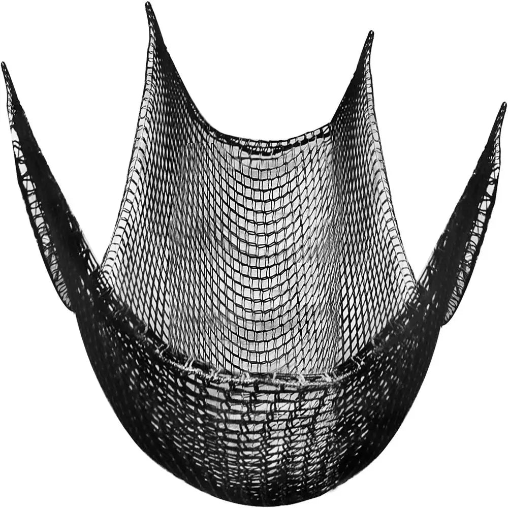 Black 6.5 X 9.8 ft Large Outdoor Hammock Netting Black Loft Rope Net Hammock Kids Backyard Climbing Net