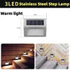 Solar Stainless Steel 6LED Staircase Ladder Light, Outdoor Rainproof Wall Light, Fence Light, Small Night Light