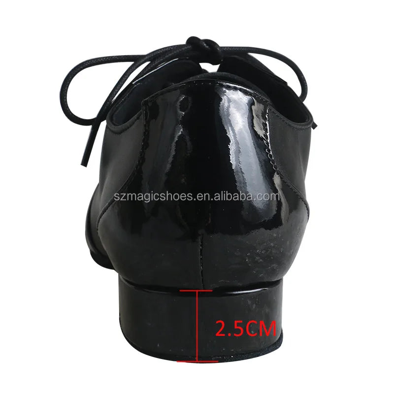 High Quality Dance Man Shoes Black Leather