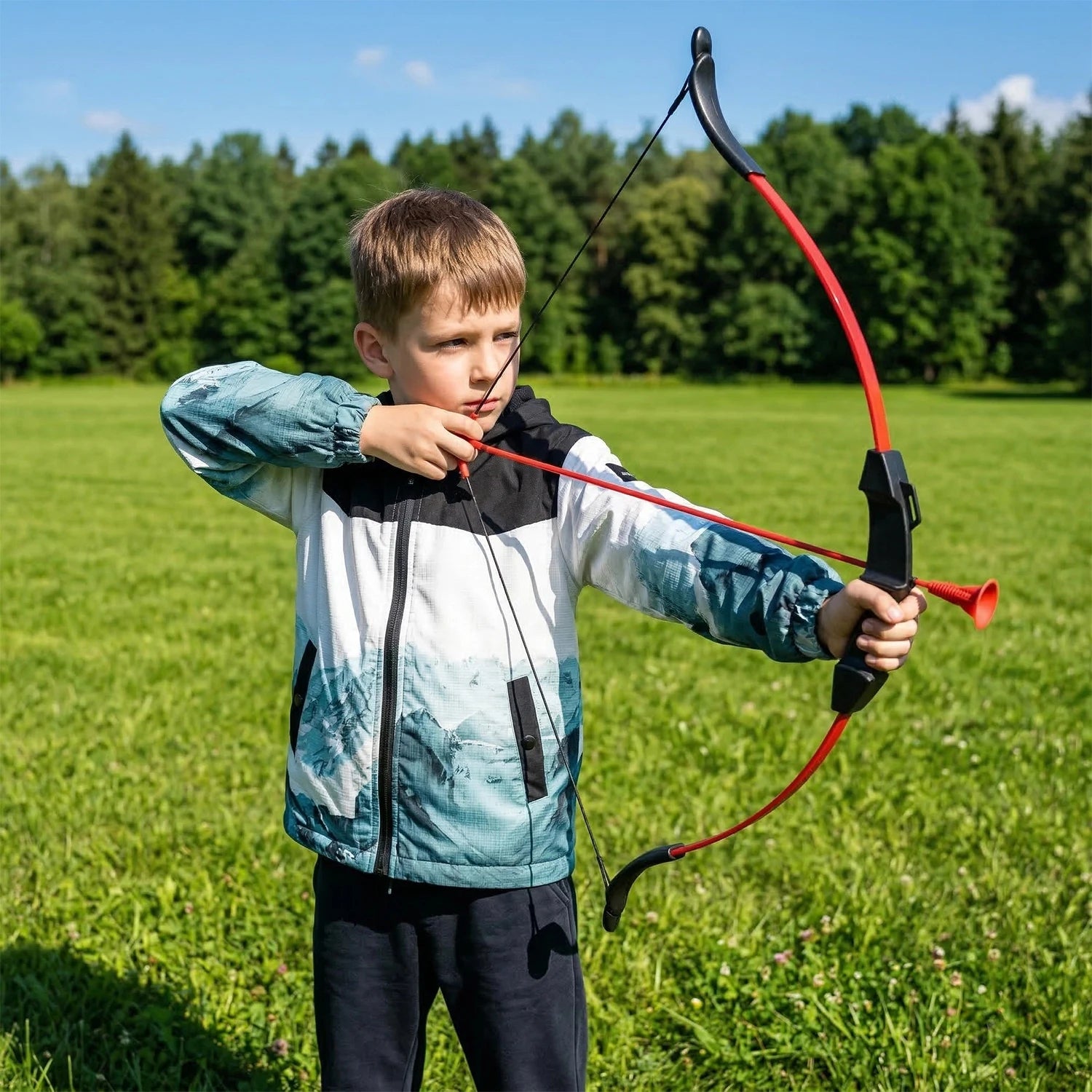 Piaoyu Children's Recurve Archery Bow-15 Lbs Draw Weight Nylon + Glass Fiber 38.6in Length Shooting & Outdoor Game Use