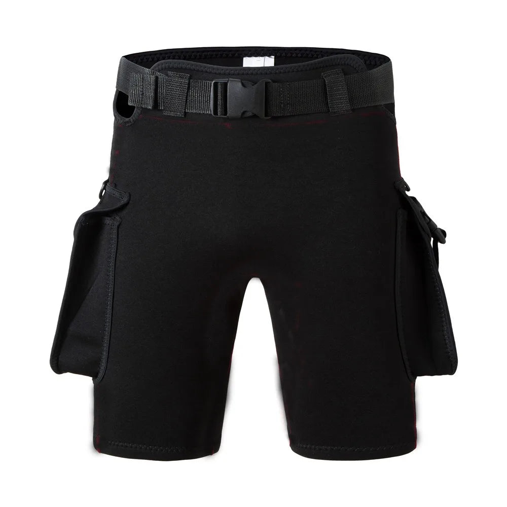 Sinodiving Professional Diving Shorts Spearfishing Snorkeling Beach Windsurfing 3mm Neoprene Anti-UV Black Custom Logo Unisex
