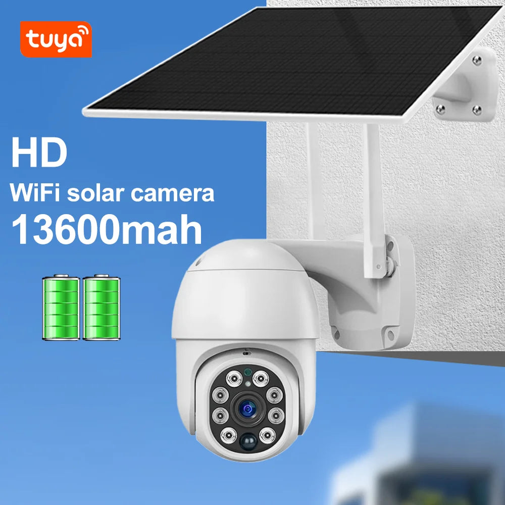 Tuya Wireless 3MP Solar Cameras 4G WiFi Colorful Night Vision PIR PTZ Camera Outdoor Vision Pro CCTV Camera