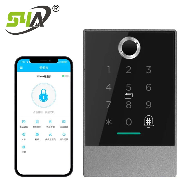 S4A K3F TTLOCK Outdoor Fingerprint Lock Opener Weatherproof K2 TTLOCK Smart Electric Door Access Control System K3Q Smart Keypad