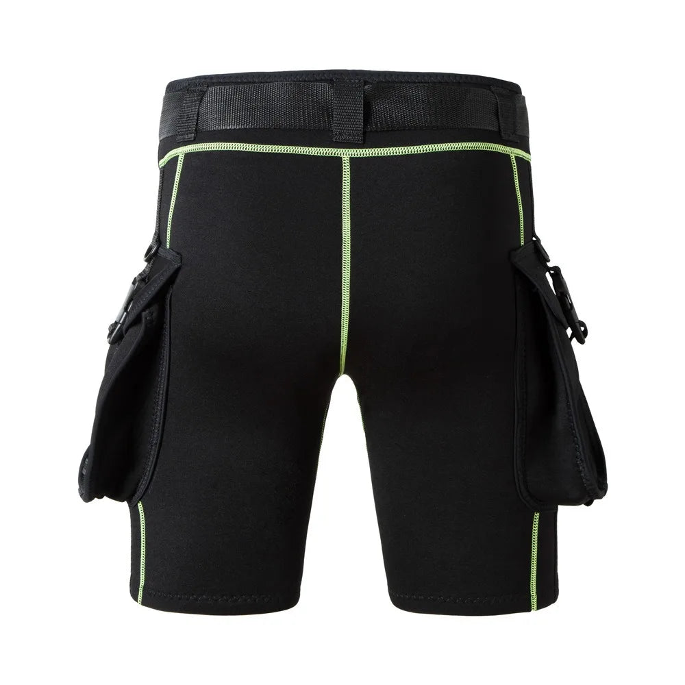 Sinodiving Professional Diving Shorts Spearfishing Snorkeling Beach Windsurfing 3mm Neoprene Anti-UV Black Custom Logo Unisex