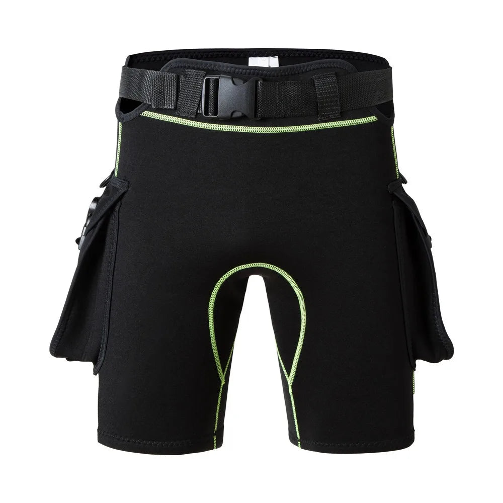 Sinodiving Professional Diving Shorts Spearfishing Snorkeling Beach Windsurfing 3mm Neoprene Anti-UV Black Custom Logo Unisex