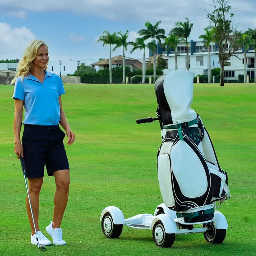 ENOO Hot 2000W Foldable Aluminium Electric Golf Cart Four-Wheel Dual-Drive Adult Off-Road Scooter 20km/h 150kg Load Capacity for