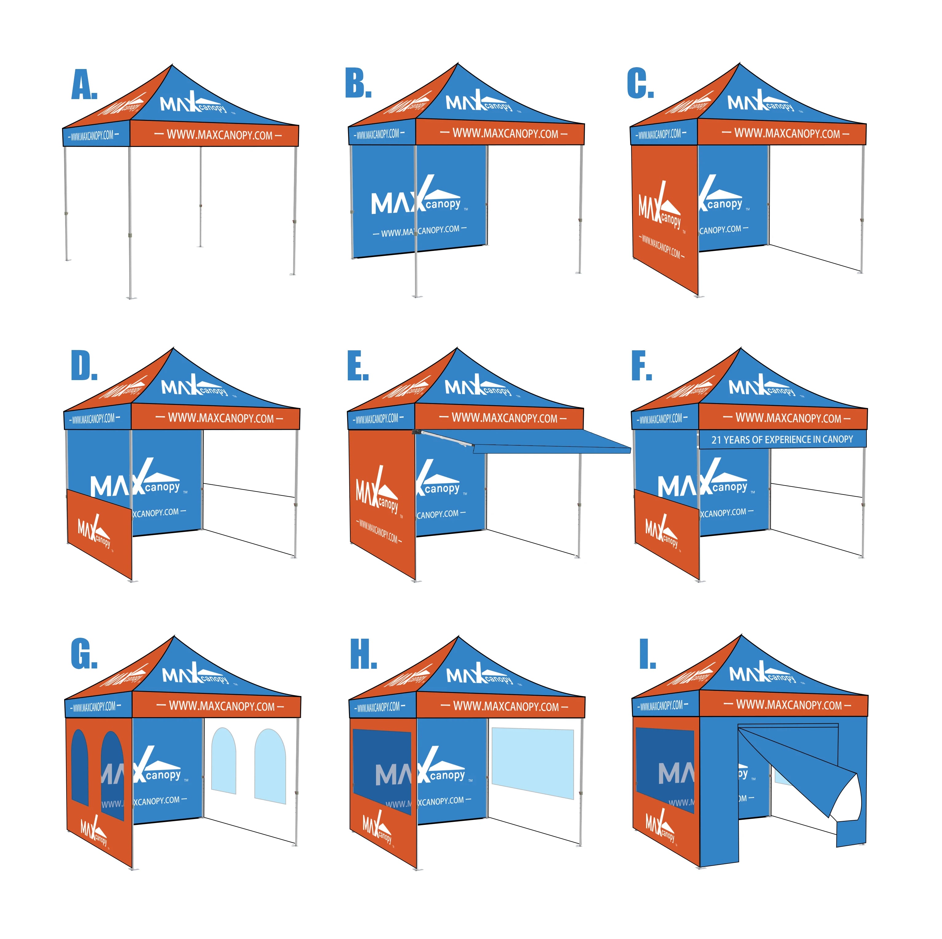 Maxcanopy 10x10 Outdoor Steel Not Aluminum Black White Canopy Tent Trade Show Tent for Outdoor Events Weddings Exhibitions