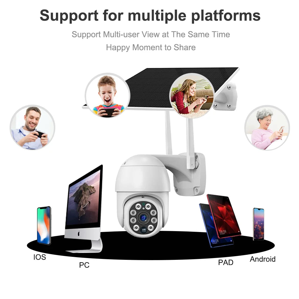 Tuya Wireless 3MP Solar Cameras 4G WiFi Colorful Night Vision PIR PTZ Camera Outdoor Vision Pro CCTV Camera