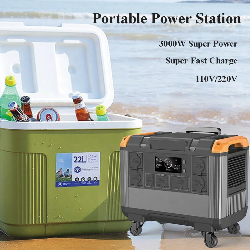 1000W 2000W 3000W 110V 230V Emergency Portable Power Station Solar Generator Mobile Energy Storage Power Supply for Outdoor