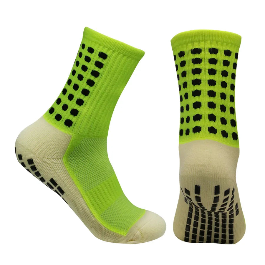 Wholesale High Quality Football Grip Socks, Soccer Socks, Anti Slip Grip Socks Multi-Sport Compression Knee High Crew Socks