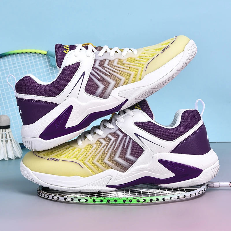 Custom New Design Table Tennis Shoes Shock-absorbing Cushioning Breathable Pickleball Shoes Men Badminton Sneaker