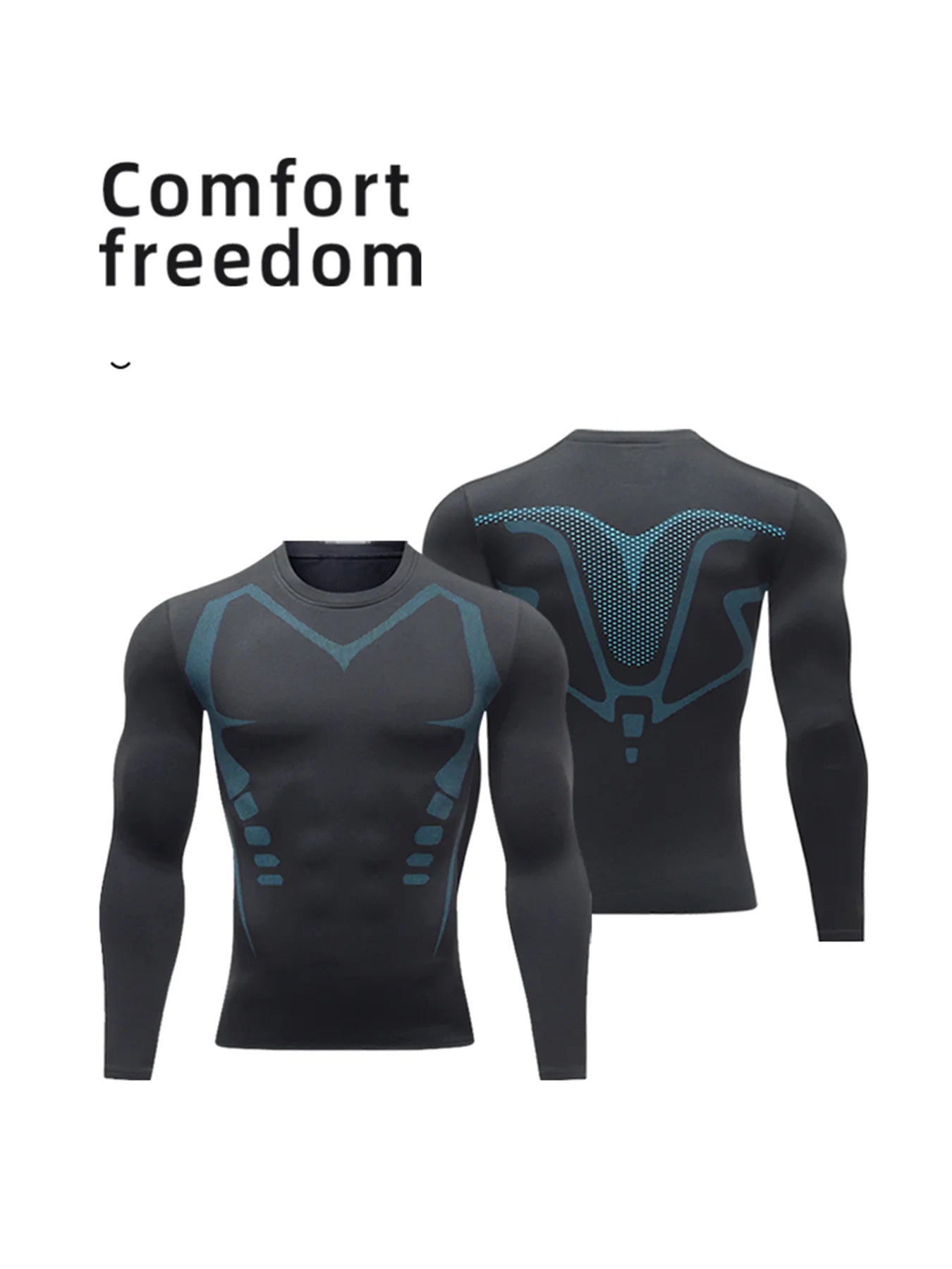 USA Warehouse 3 Pack Men's Thermal Compression Shirt Fleece Lined Long Sleeve Athletic Base Layer Cold Weather Gear Workout Top