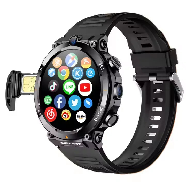 Hot Setting 4G 5G Smart Watch H10 WiFi GPS Dual Camera Video Call NFC 8+128GB 900MAH Battery Android Sport Smart Watch