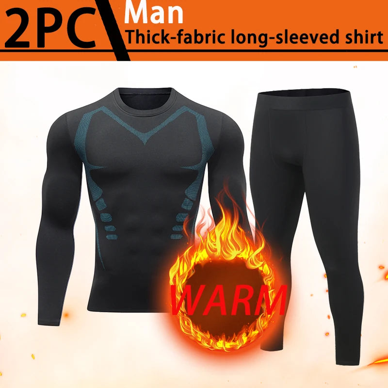 USA Warehouse 3 Pack Men's Thermal Compression Shirt Fleece Lined Long Sleeve Athletic Base Layer Cold Weather Gear Workout Top