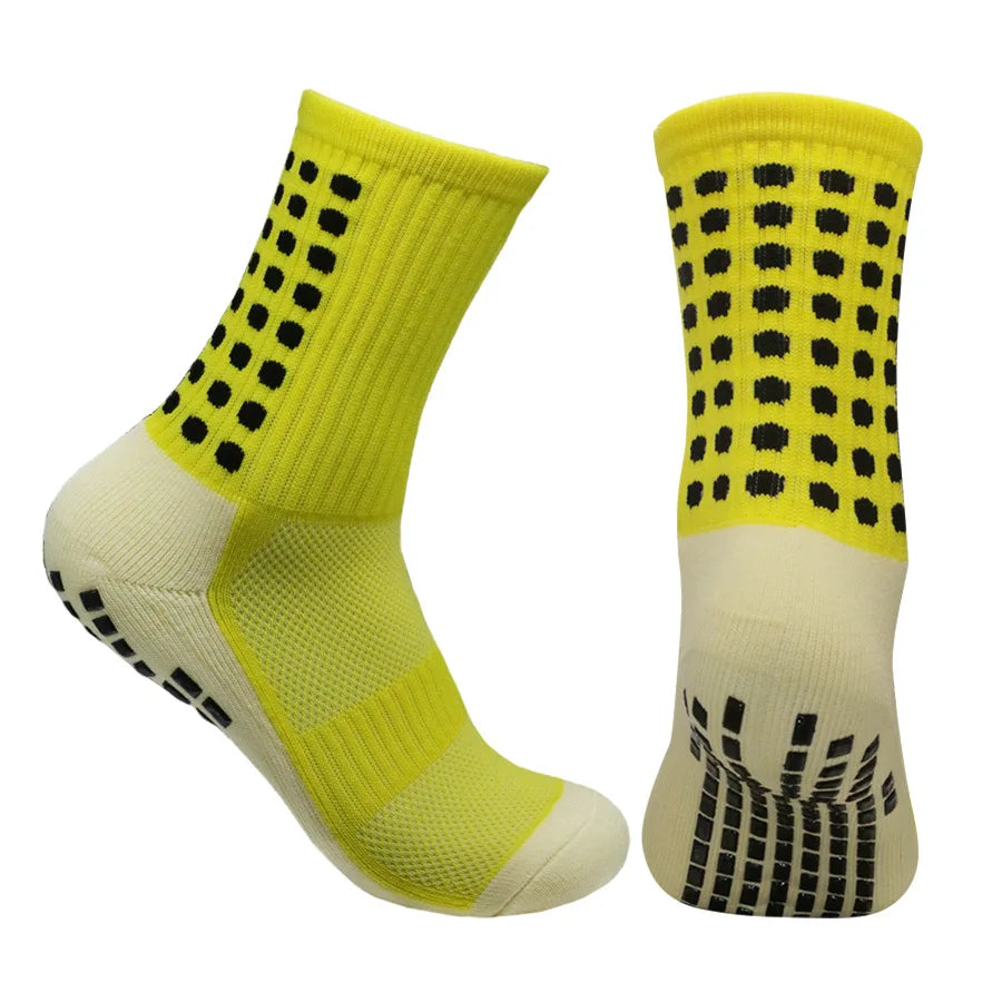Wholesale High Quality Football Grip Socks, Soccer Socks, Anti Slip Grip Socks Multi-Sport Compression Knee High Crew Socks