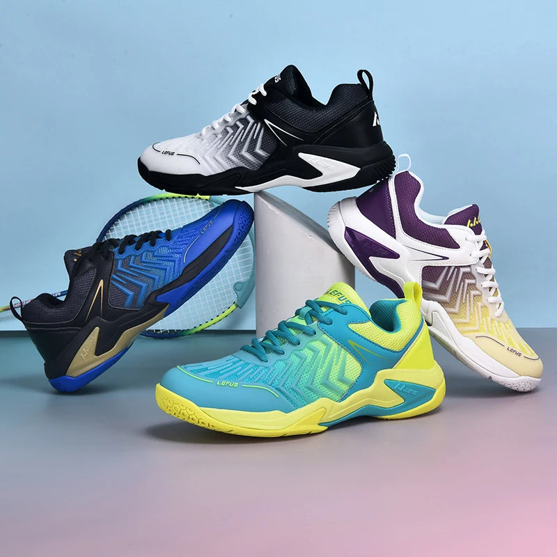 Custom New Design Table Tennis Shoes Shock-absorbing Cushioning Breathable Pickleball Shoes Men Badminton Sneaker