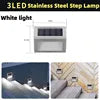 Solar Stainless Steel 6LED Staircase Ladder Light, Outdoor Rainproof Wall Light, Fence Light, Small Night Light