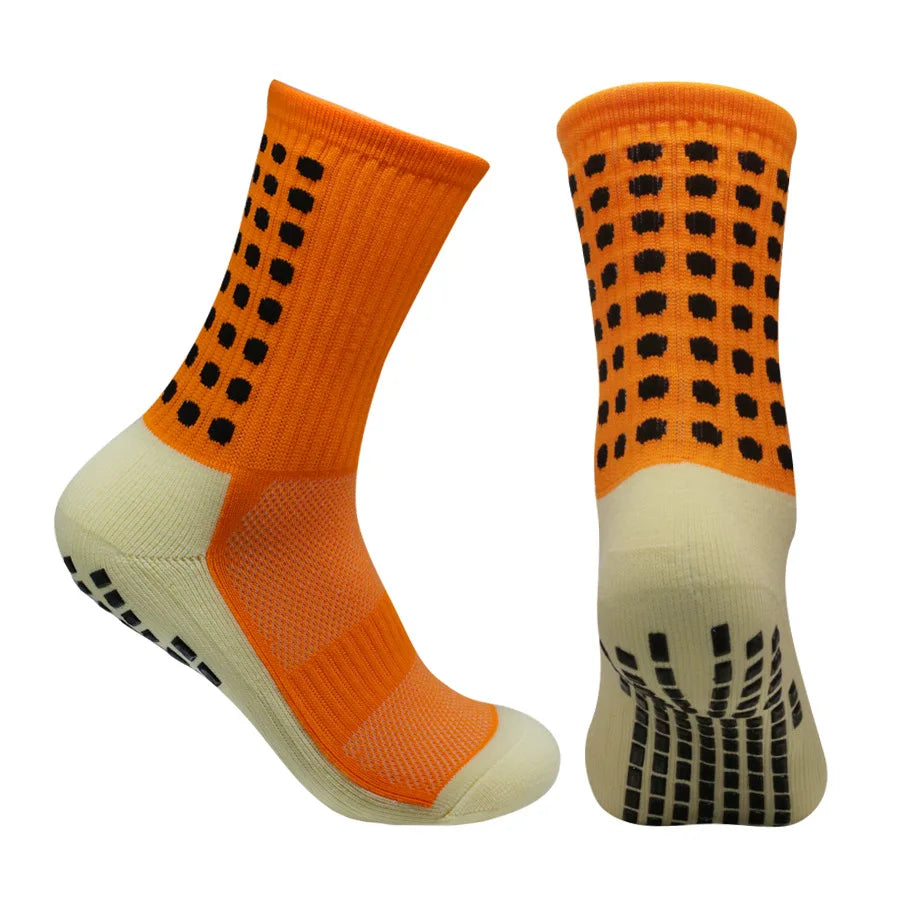 Wholesale High Quality Football Grip Socks, Soccer Socks, Anti Slip Grip Socks Multi-Sport Compression Knee High Crew Socks