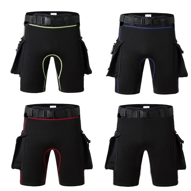Sinodiving Professional Diving Shorts Spearfishing Snorkeling Beach Windsurfing 3mm Neoprene Anti-UV Black Custom Logo Unisex
