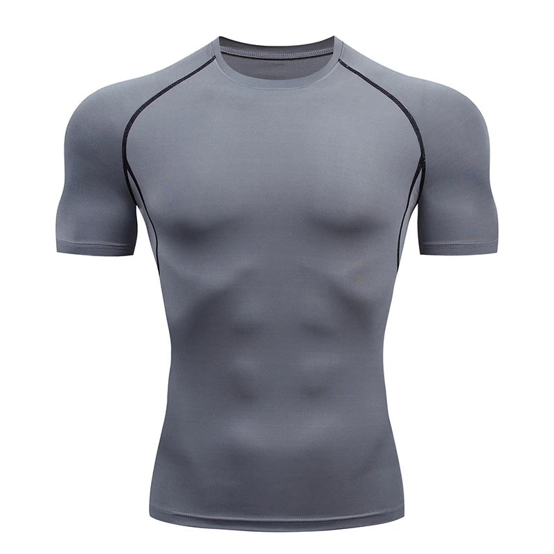 Men's Summer Sports Top Short-Sleeved Quick Drying T-Shirt for Fitness Jogging Volleyball Basketball Gym Fitness Sets