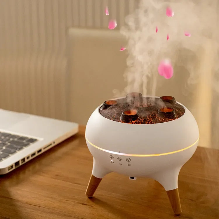 New Arrival 250ml Ultrasonic Flame Aroma Diffuser Jellyfish Spray Humidificador with Remote Control for Desktop Car & Hotel