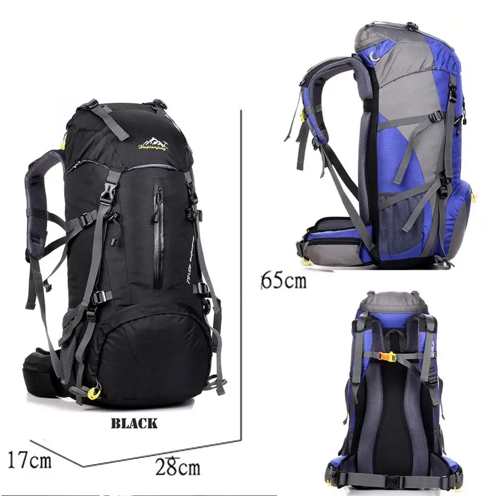 Sami Studio 60L Alligator Pattern Softback Unisex Fashion Backpack Shoe Compartment Outdoor Waterproof Zipper Nylon Resin Mesh