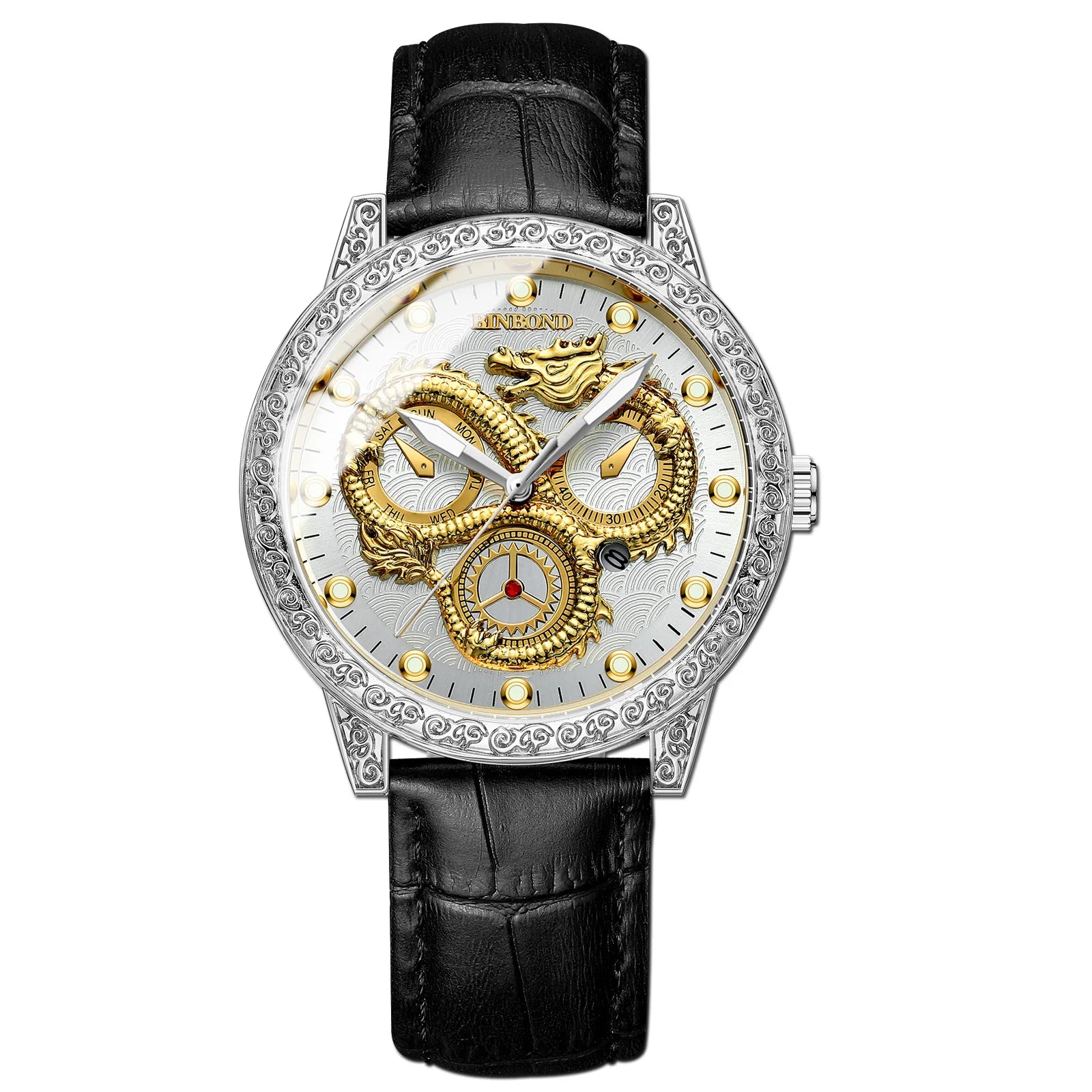 Binbond B3030 3030 Casual Wristwatch Waterproof Luminous Date Stainless Steel High Quality Men Watch Luxury Quartz Men's Watches