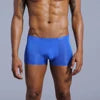 Boxer Briefs Pure Color Breathable Knitted Low-rise Ultra-thin Polyamide Ice Silk Quick-dry Men's Underwear Waist Silk Screen