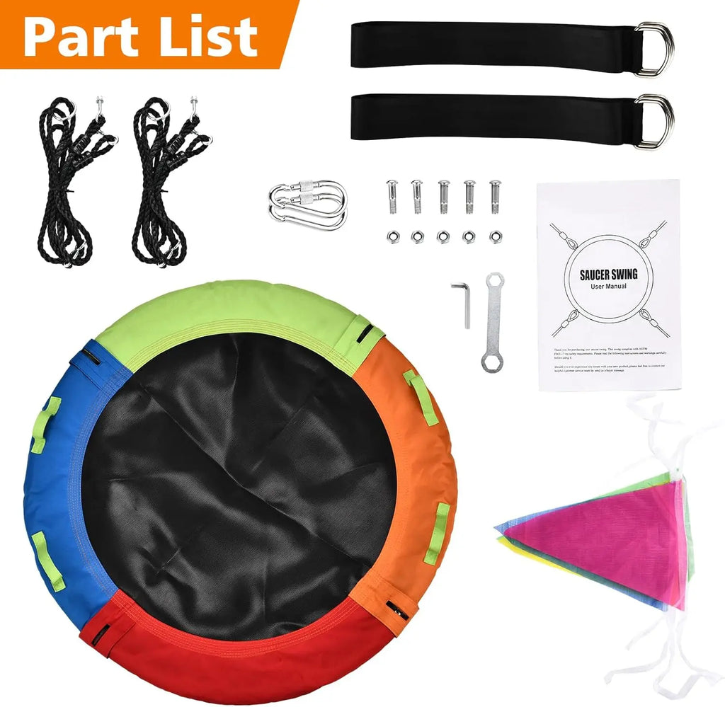 ZOSHINE 40inch Outdoor Play Net Swing Waterproof and Garden-Resistant Children's Toy Swing for Home Use