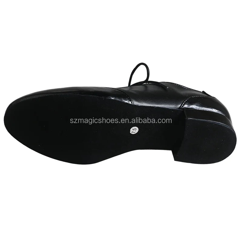 High Quality Dance Man Shoes Black Leather