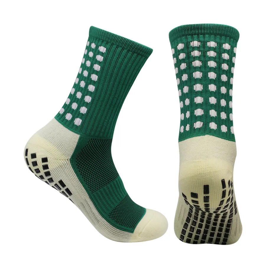 Wholesale High Quality Football Grip Socks, Soccer Socks, Anti Slip Grip Socks Multi-Sport Compression Knee High Crew Socks