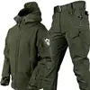 Large Size Outdoor Shark Skin Camouflage Plush Jacket Soft Shell Waterproof Windproof Hooded Thick Casual Warm-Keeping for