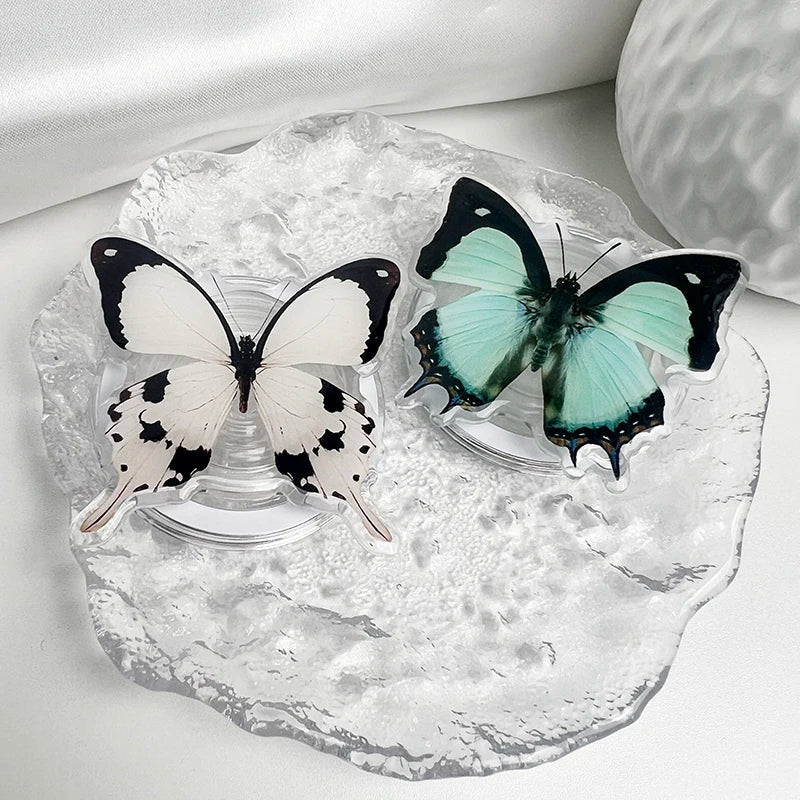 Butterflies Magnetic Mobile Phone Stand Creative Resin Butterflies Magnetic Mobile Phone Stand Custom Phone Socket Holder Grip