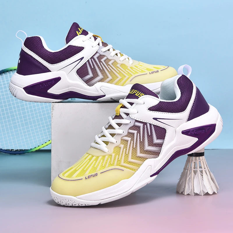 Custom New Design Table Tennis Shoes Shock-absorbing Cushioning Breathable Pickleball Shoes Men Badminton Sneaker