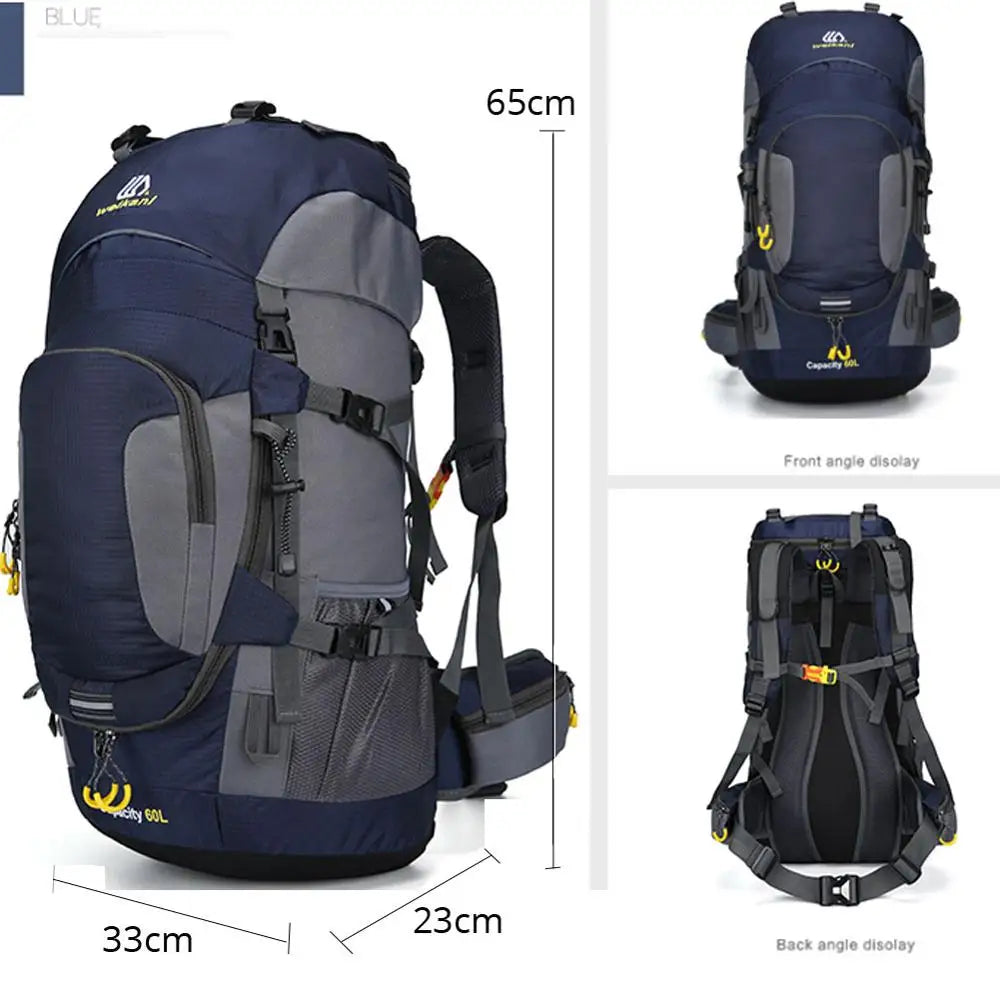 Sami Studio 60L Alligator Pattern Softback Unisex Fashion Backpack Shoe Compartment Outdoor Waterproof Zipper Nylon Resin Mesh