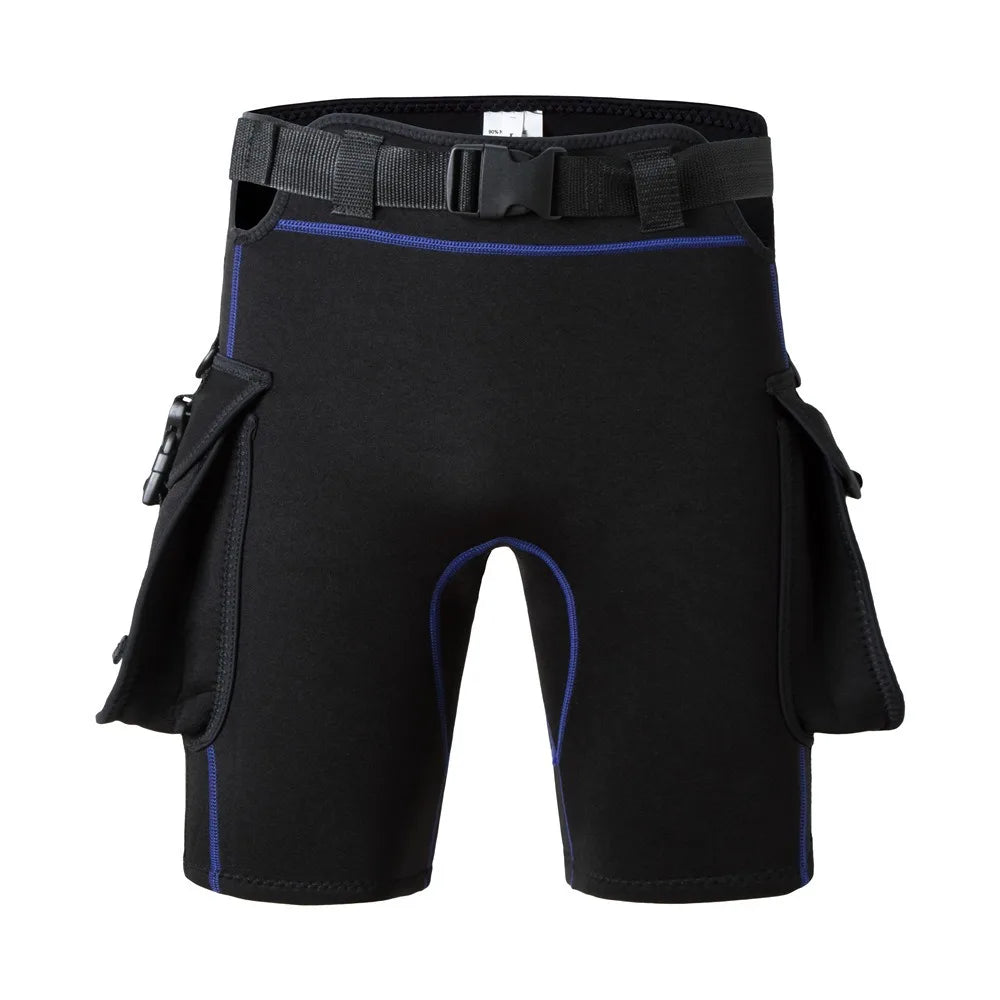 Sinodiving Professional Diving Shorts Spearfishing Snorkeling Beach Windsurfing 3mm Neoprene Anti-UV Black Custom Logo Unisex