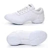 Children's Modern Competitive Dance Sneakers White Jazz Gymnastics Cheerleading Shoes Black Line Fashionable Dance Shoes